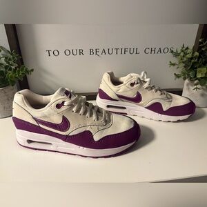 Nike Air Max 1 Summit White White Viotech 4Y